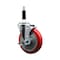 Service Caster 5'' Red Poly Swivel 7/8'' Expanding Stem Caster with Brake SCC-EX20S514-PPUB-RED-TLB-78 - alternate 1